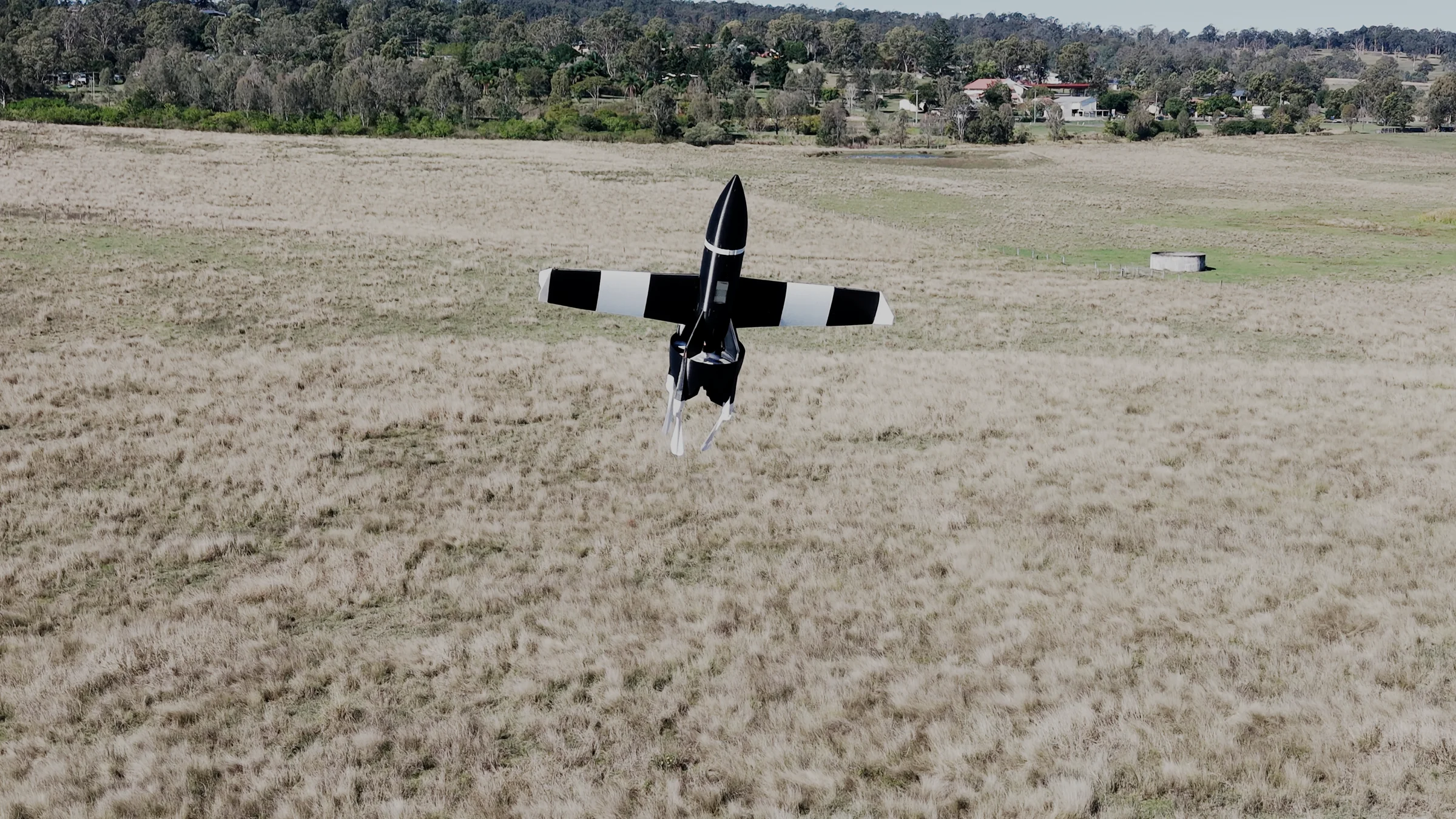 AEROMed flying over open terrain